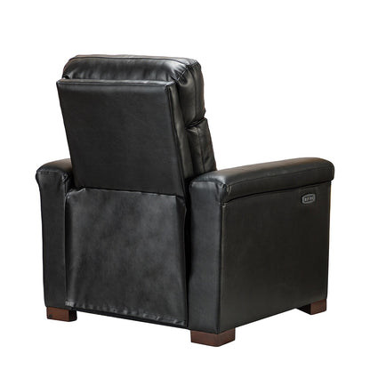 Poltrona reclinabile elettrica classica contemporanea Alicia da 34,65 pollici in vera pelle con porta USB (set da 2)