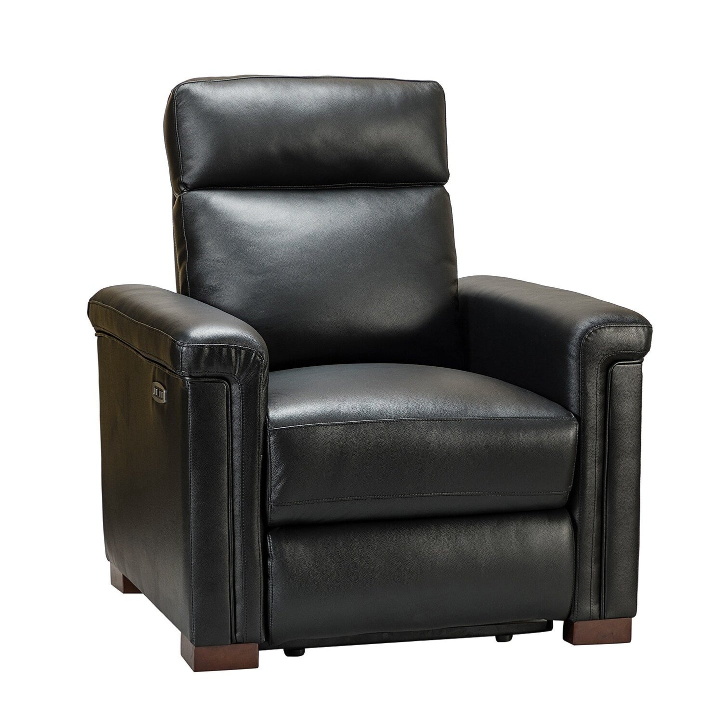 Poltrona reclinabile elettrica classica contemporanea Alicia da 34,65 pollici in vera pelle con porta USB (set da 2)