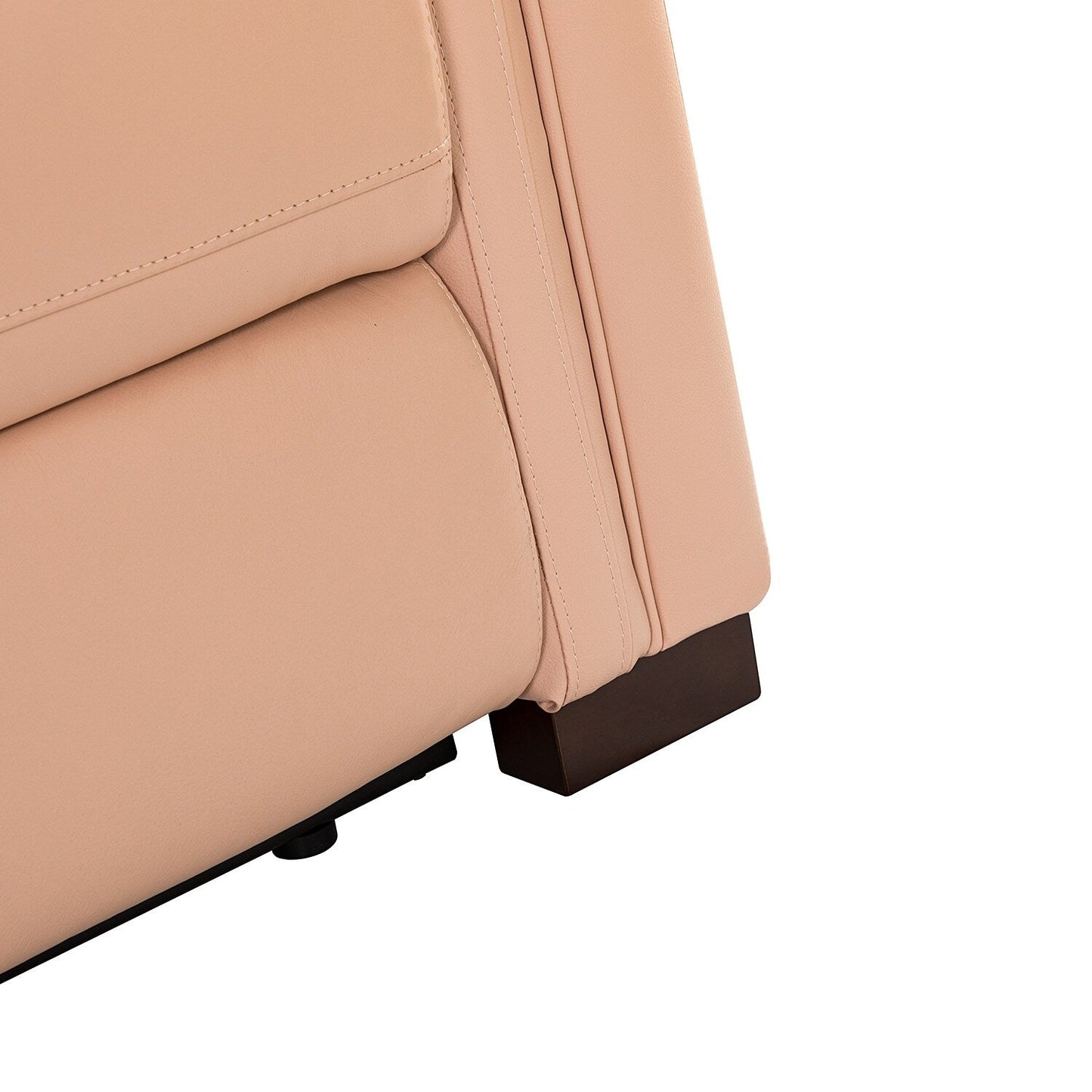 Poltrona reclinabile elettrica classica contemporanea Alicia da 34,65 pollici in vera pelle con porta USB (set da 2)