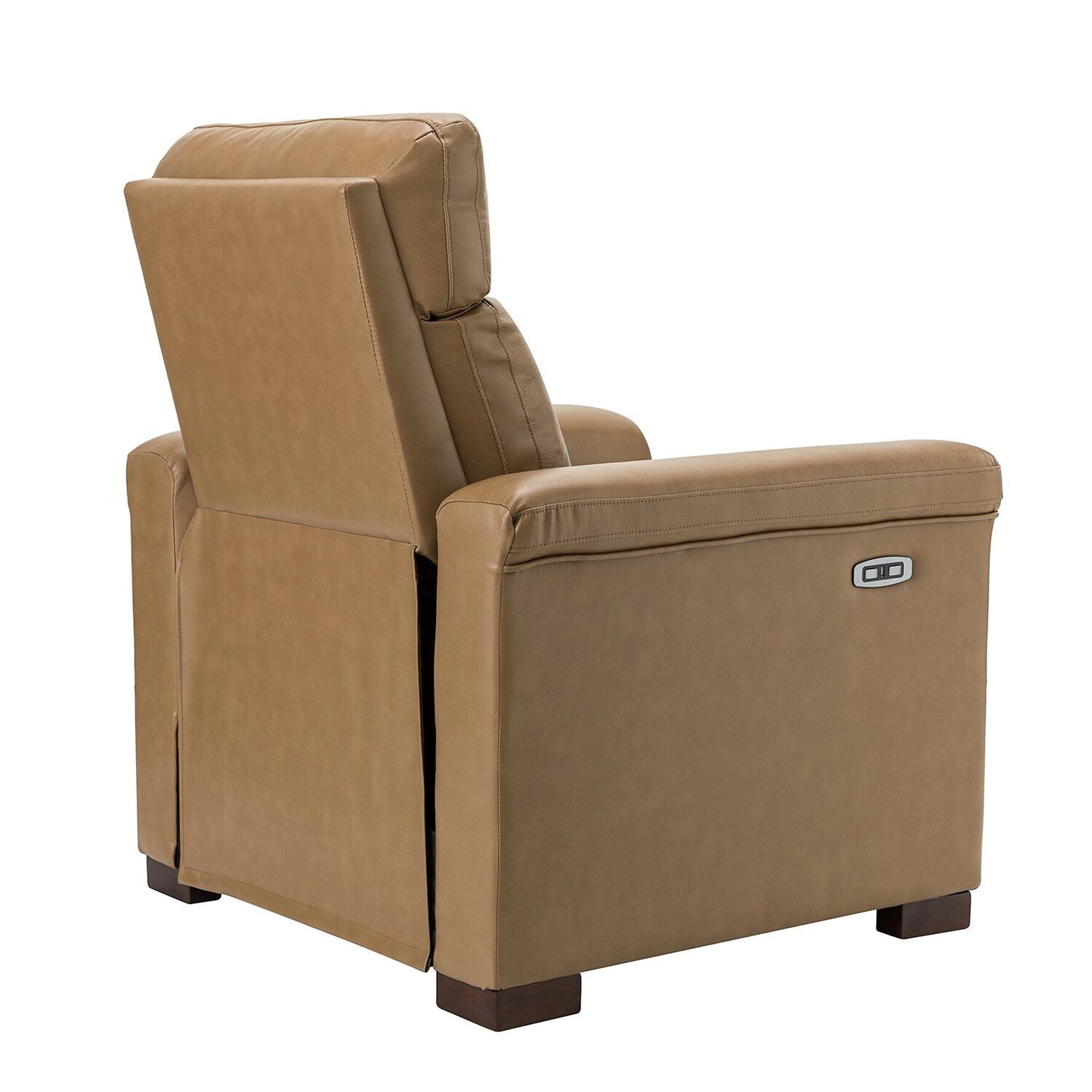 Poltrona reclinabile elettrica classica contemporanea Alicia da 34,65 pollici in vera pelle con porta USB (set da 2)