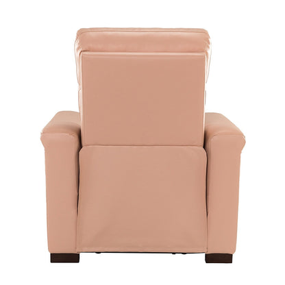 Poltrona reclinabile elettrica classica contemporanea Alicia da 34,65 pollici in vera pelle con porta USB (set da 2)