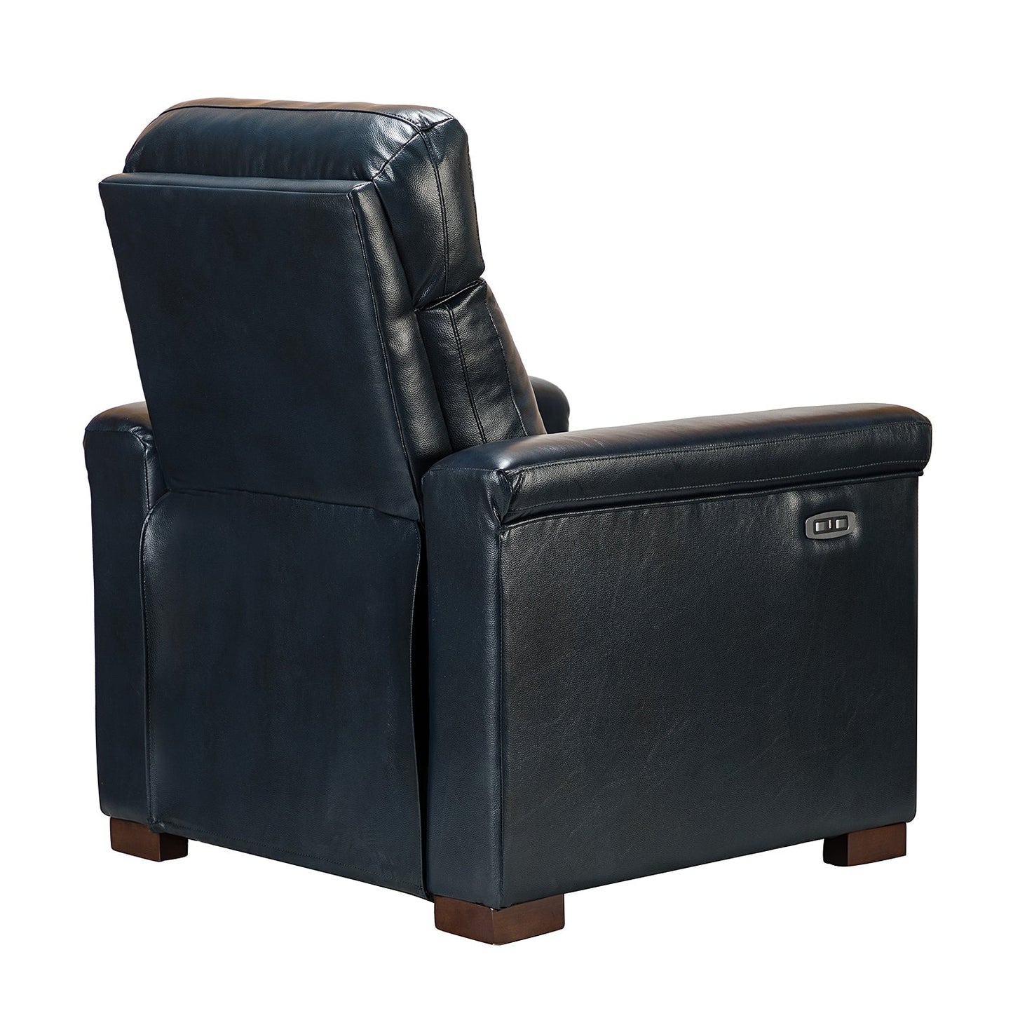 Poltrona reclinabile elettrica classica contemporanea Alicia da 34,65 pollici in vera pelle con porta USB (set da 2)