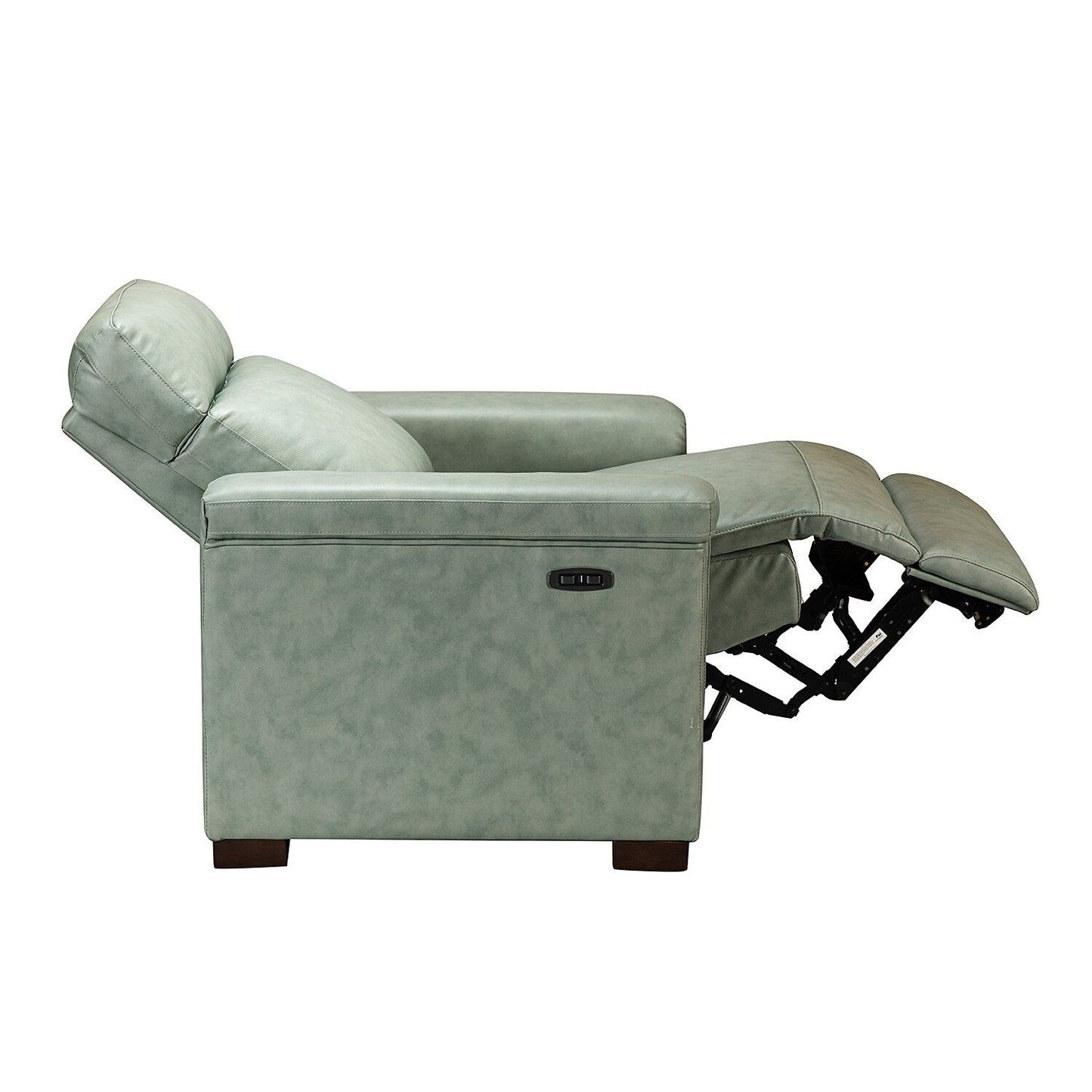 Poltrona reclinabile elettrica classica contemporanea Alicia da 34,65 pollici in vera pelle con porta USB (set da 2)