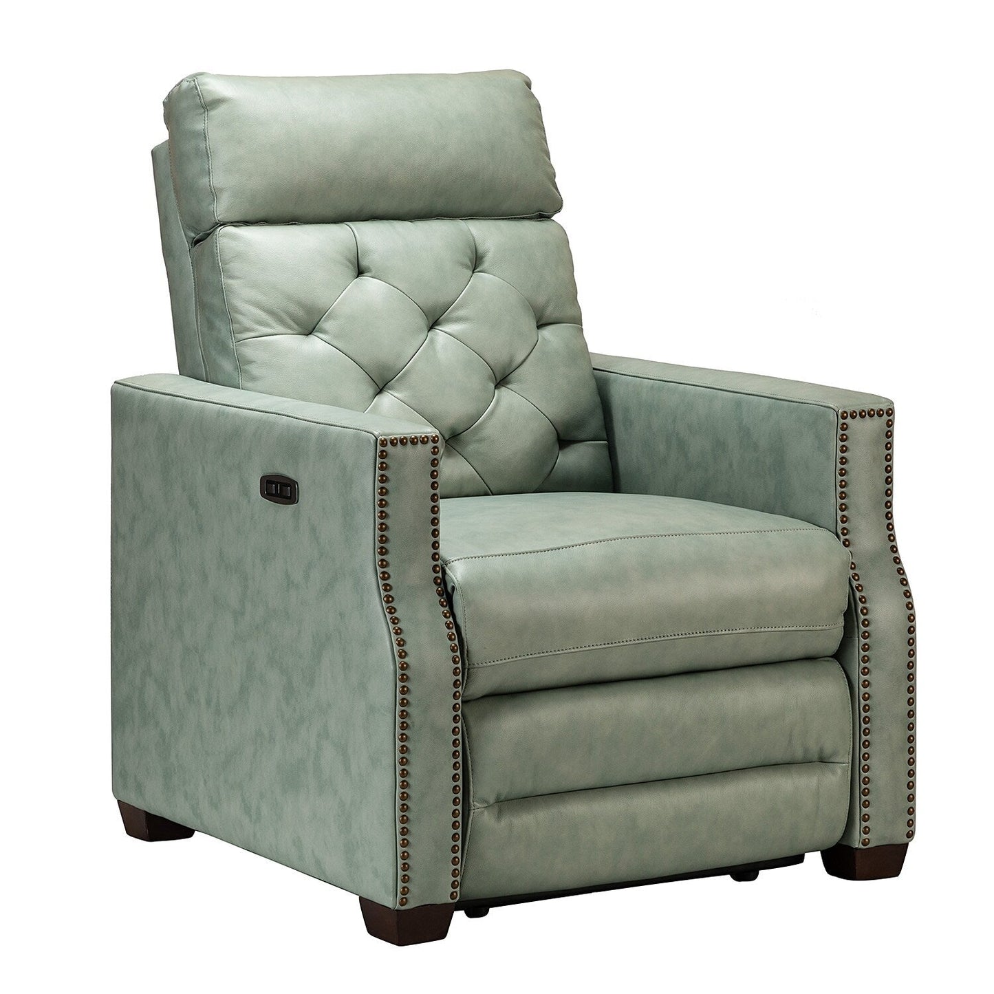 Poltrona reclinabile elettrica Alina 31.50 Wide in vera pelle con porta USB