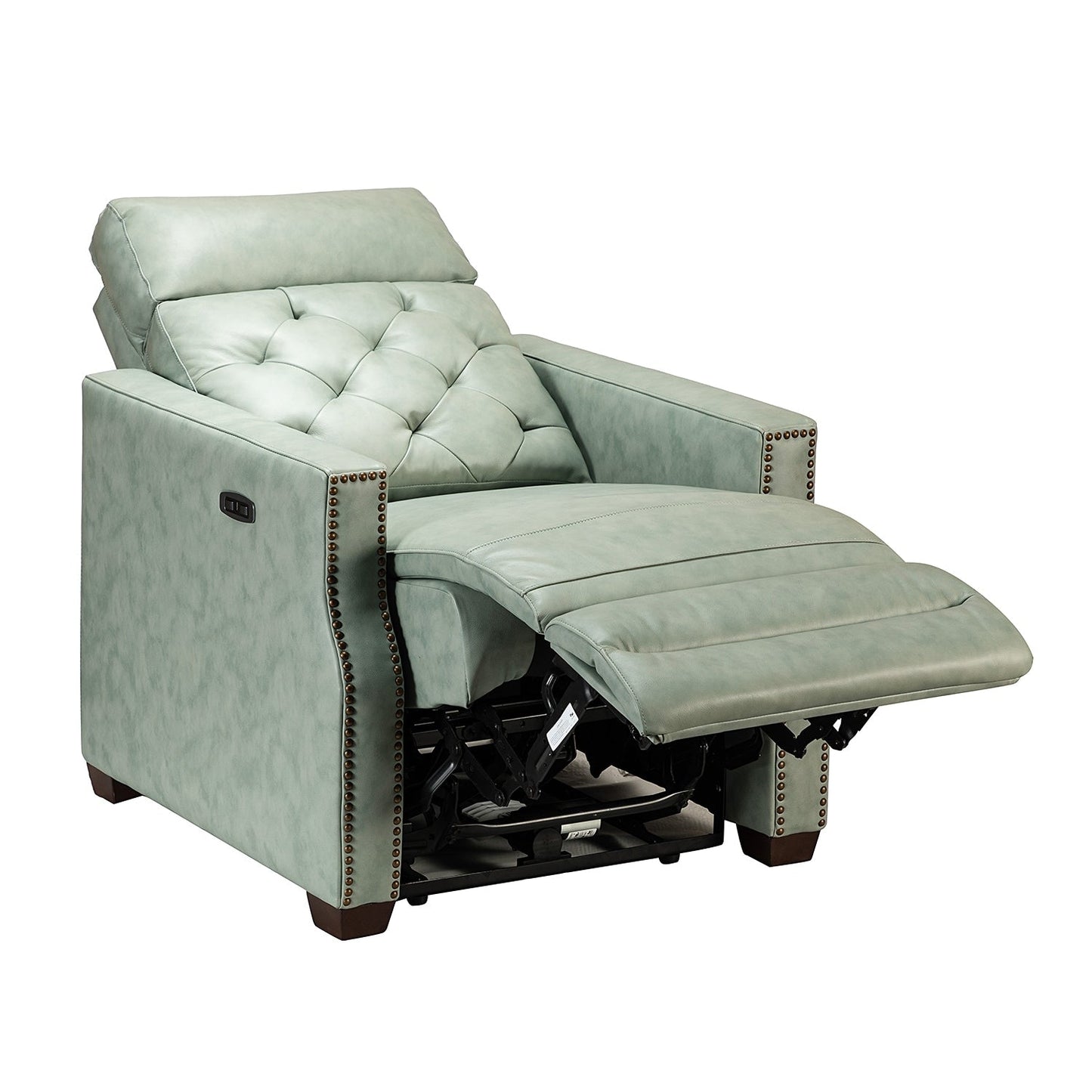 Poltrona reclinabile elettrica Alina 31.50 Wide in vera pelle con porta USB
