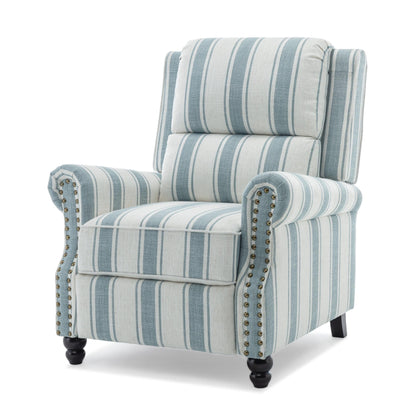 Poltrona reclinabile Alisa 35'' W in pelle vegana/lino con schienale a spinta