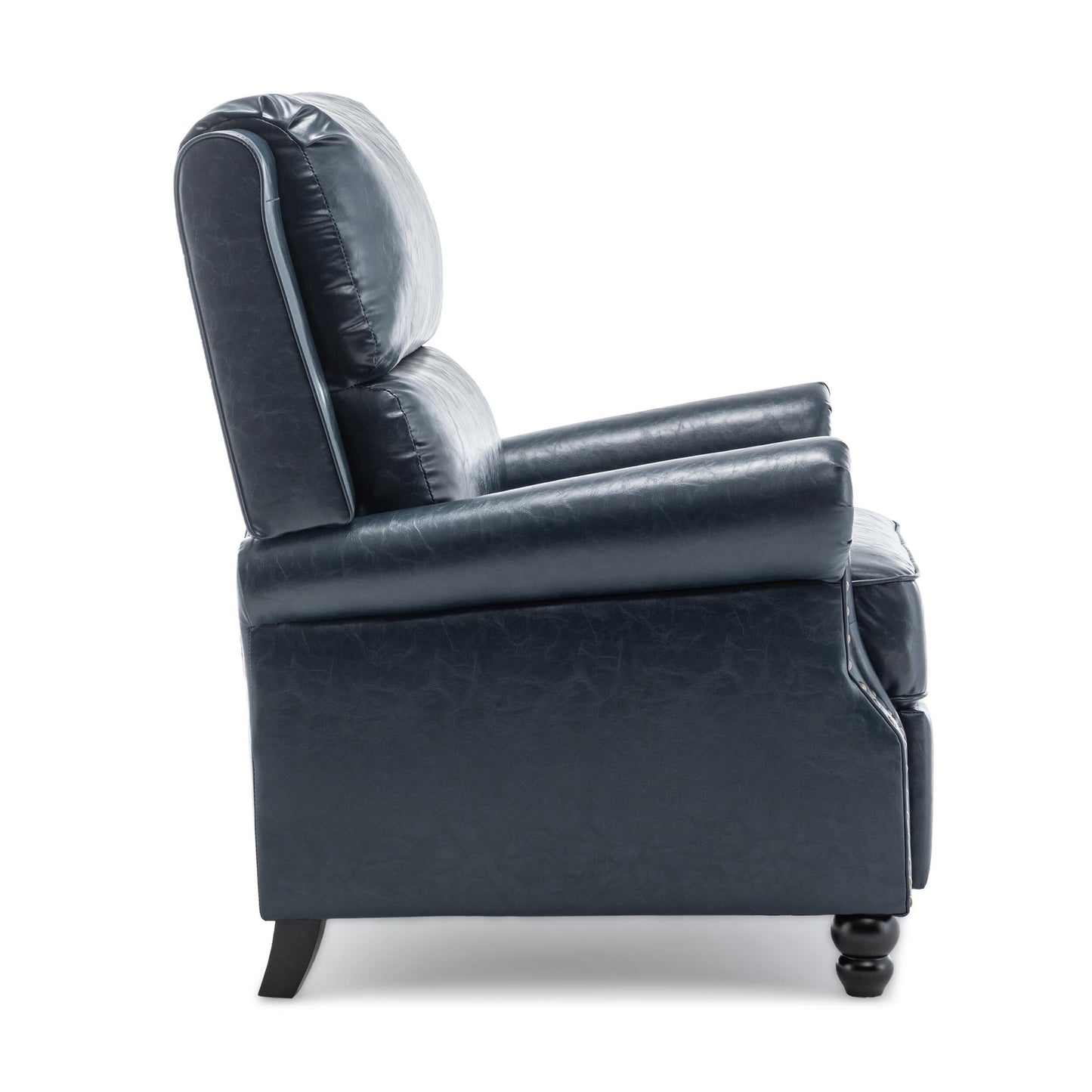 Poltrona reclinabile Alisa 35'' W in pelle vegana/lino con schienale a spinta