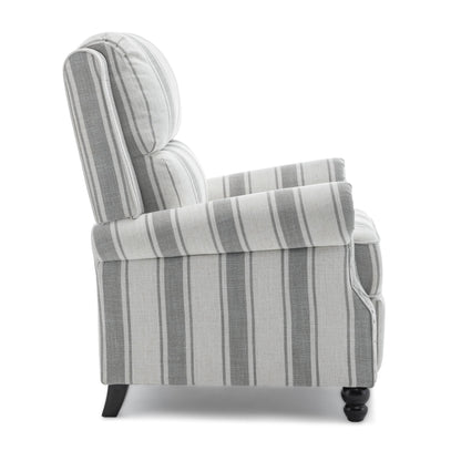 Poltrona reclinabile Alisa 35'' W in pelle vegana/lino con schienale a spinta