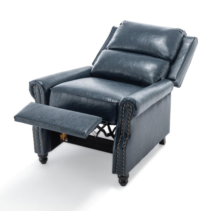 Poltrona reclinabile Alisa 35'' W in pelle vegana/lino con schienale a spinta
