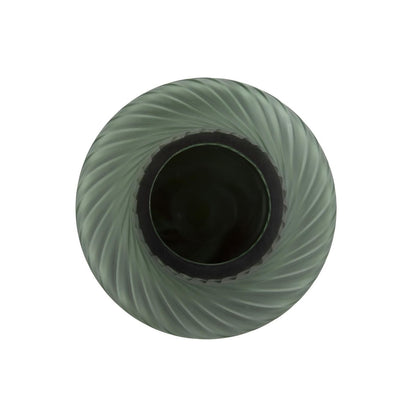 Vaso decorativo contemporaneo in vetro verde satinato Allan Andrews
