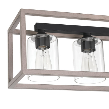 Lampadario lineare rettangolare da cucina Allegray da 52 pollici, 7 luci, stile fattoria