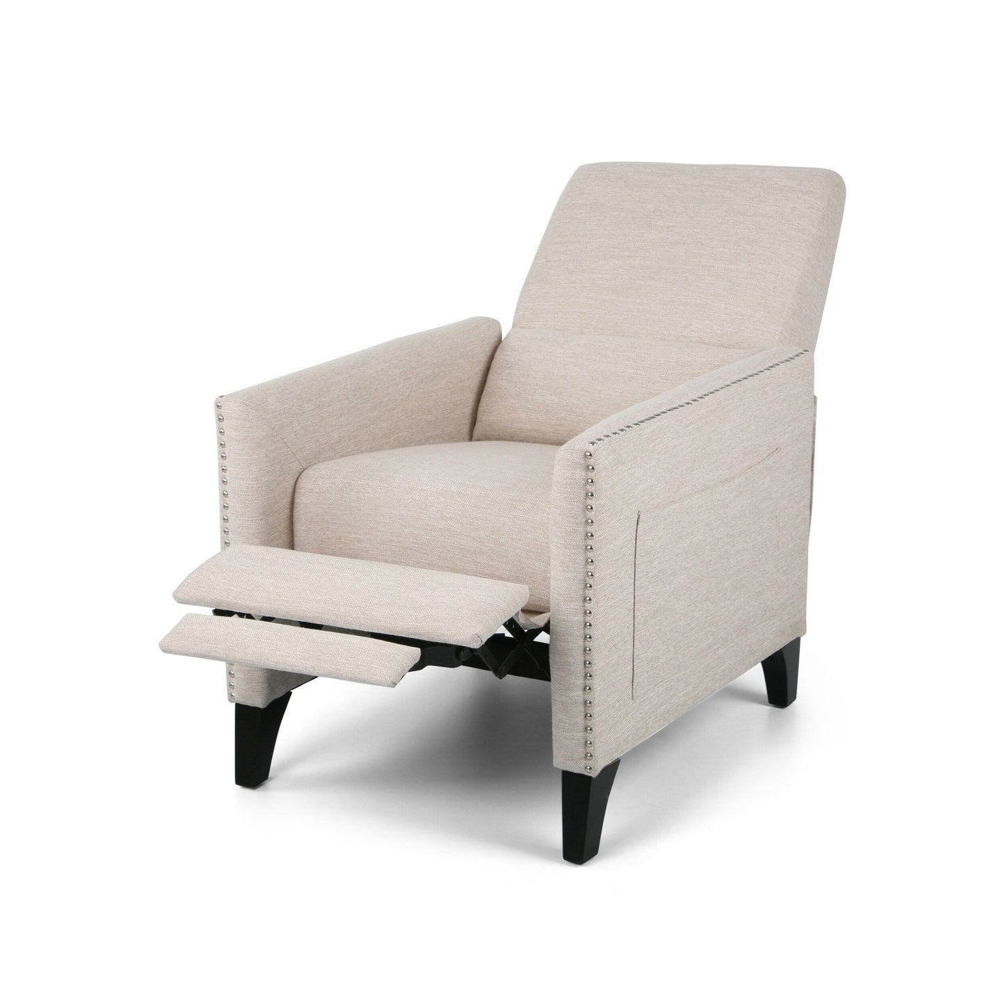 Poltrona reclinabile contemporanea in tessuto Alscot Push Back di Christopher Knight Home