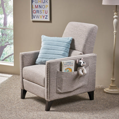 Poltrona reclinabile contemporanea in tessuto Alscot Push Back di Christopher Knight Home