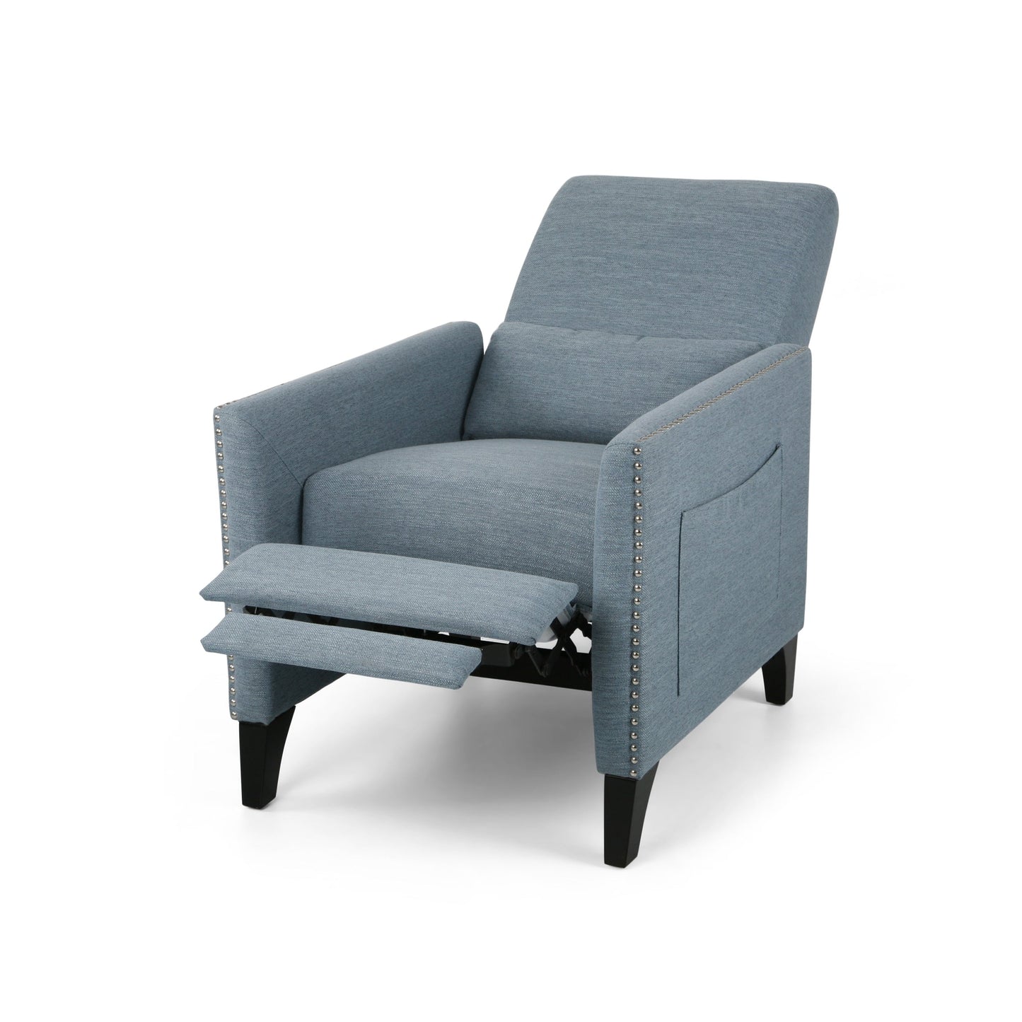 Poltrona reclinabile contemporanea in tessuto Alscot Push Back di Christopher Knight Home