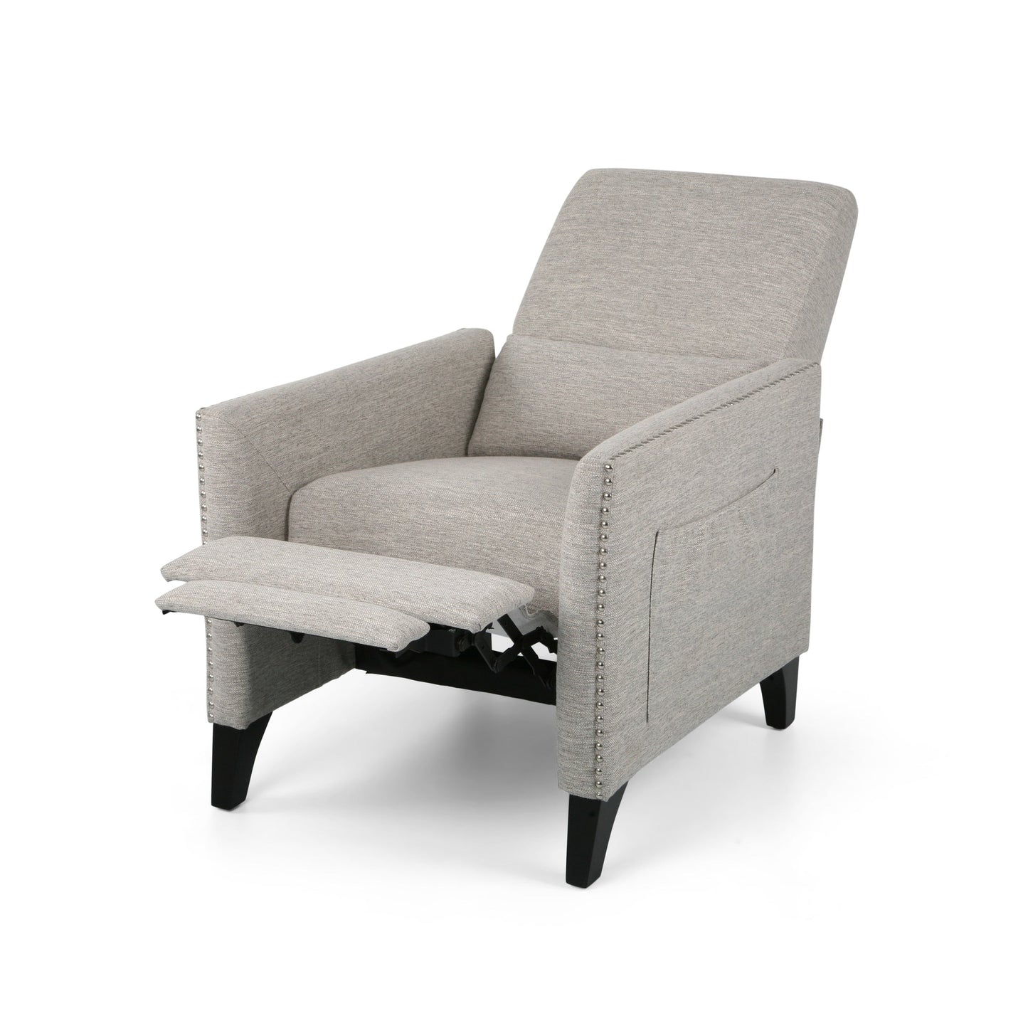 Poltrona reclinabile contemporanea in tessuto Alscot Push Back di Christopher Knight Home