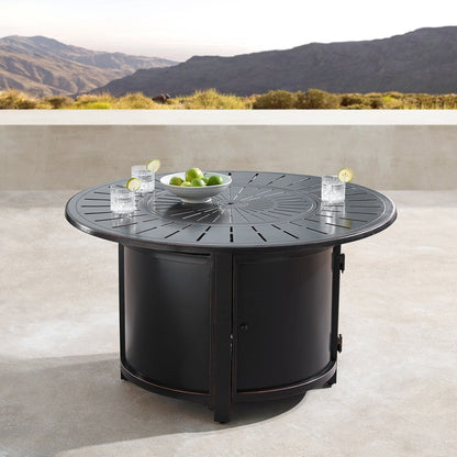 Set da tavolo per fuoco in alluminio da 44 pollici con quattro bracci girevoli e accessori