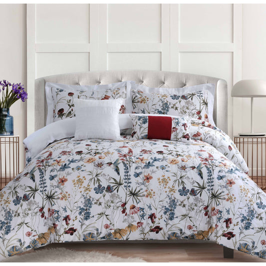 Set copripiumino oversize Amalfi in cotone a 300 fili, 5 pezzi