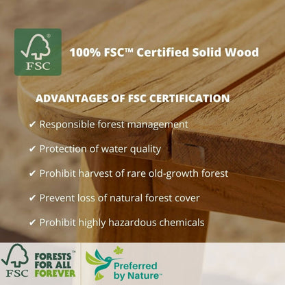 Amazonia Miller Set da pranzo per esterni in legno certificato FSC da 7 pezzi - 7 pezzi