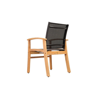 Set da pranzo Luna in legno per patio esterno Amazonia Teak da 9 pezzi - 9 pezzi