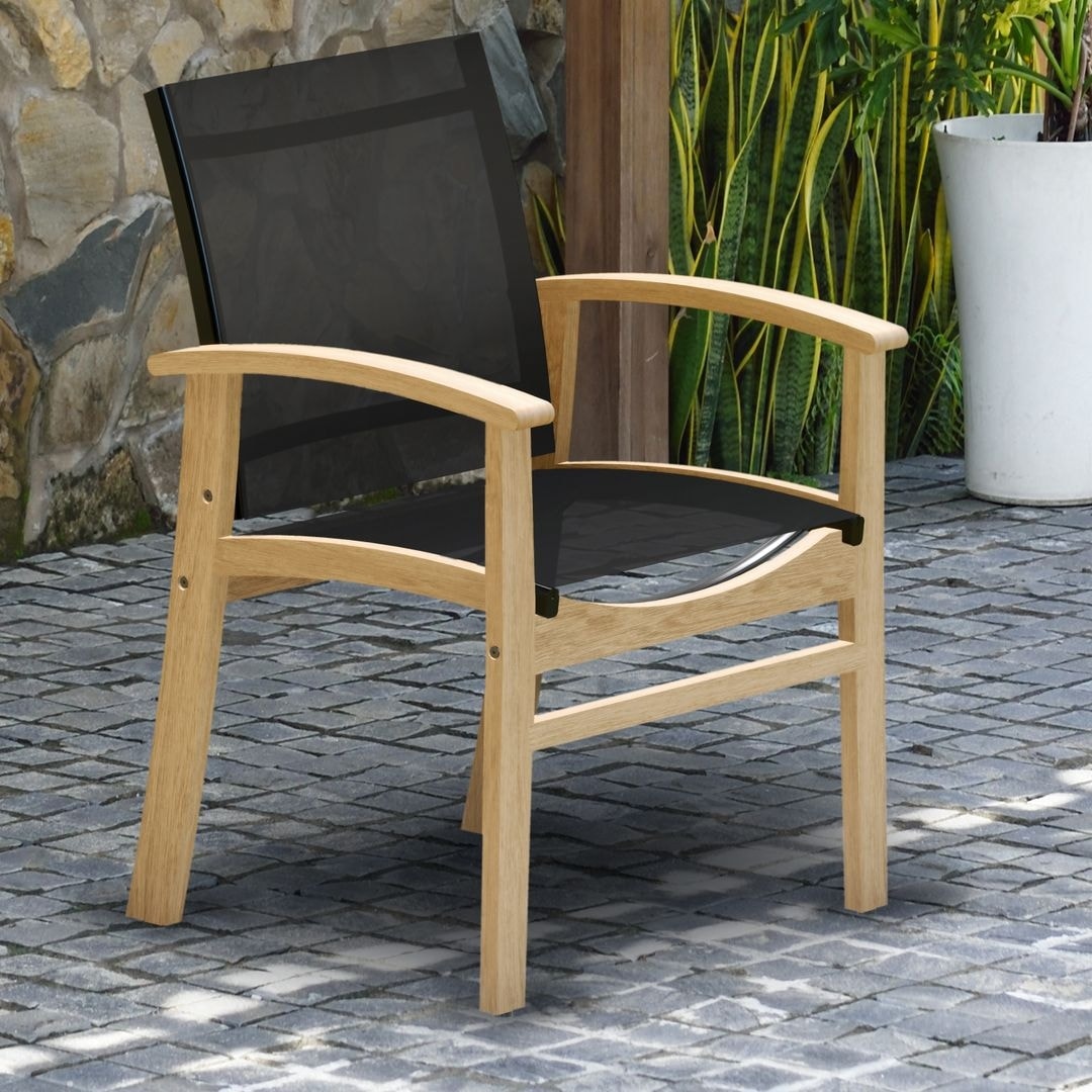 Set da pranzo Luna in legno per patio esterno Amazonia Teak da 9 pezzi - 9 pezzi