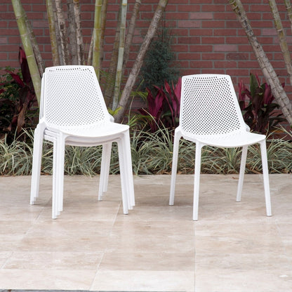 Set da pranzo per esterni da 9 pezzi in legno certificato FSC Amazonia Isra