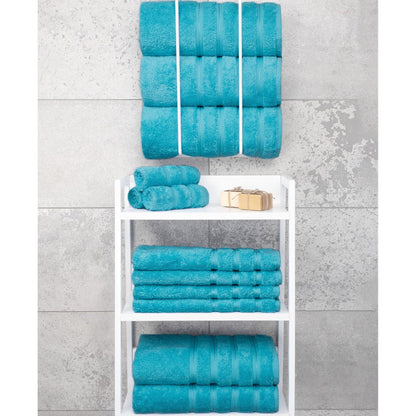 Asciugamani da bagno turchi in lino morbido americano 100% cotone, grandi, confezione da 4, set da bagno di qualità per spa e hotel di lusso