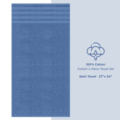 Asciugamani da bagno turchi in lino morbido americano 100% cotone, grandi, confezione da 4, set da bagno di qualità per spa e hotel di lusso