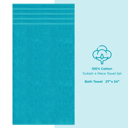 Asciugamani da bagno turchi in lino morbido americano 100% cotone, grandi, confezione da 4, set da bagno di qualità per spa e hotel di lusso