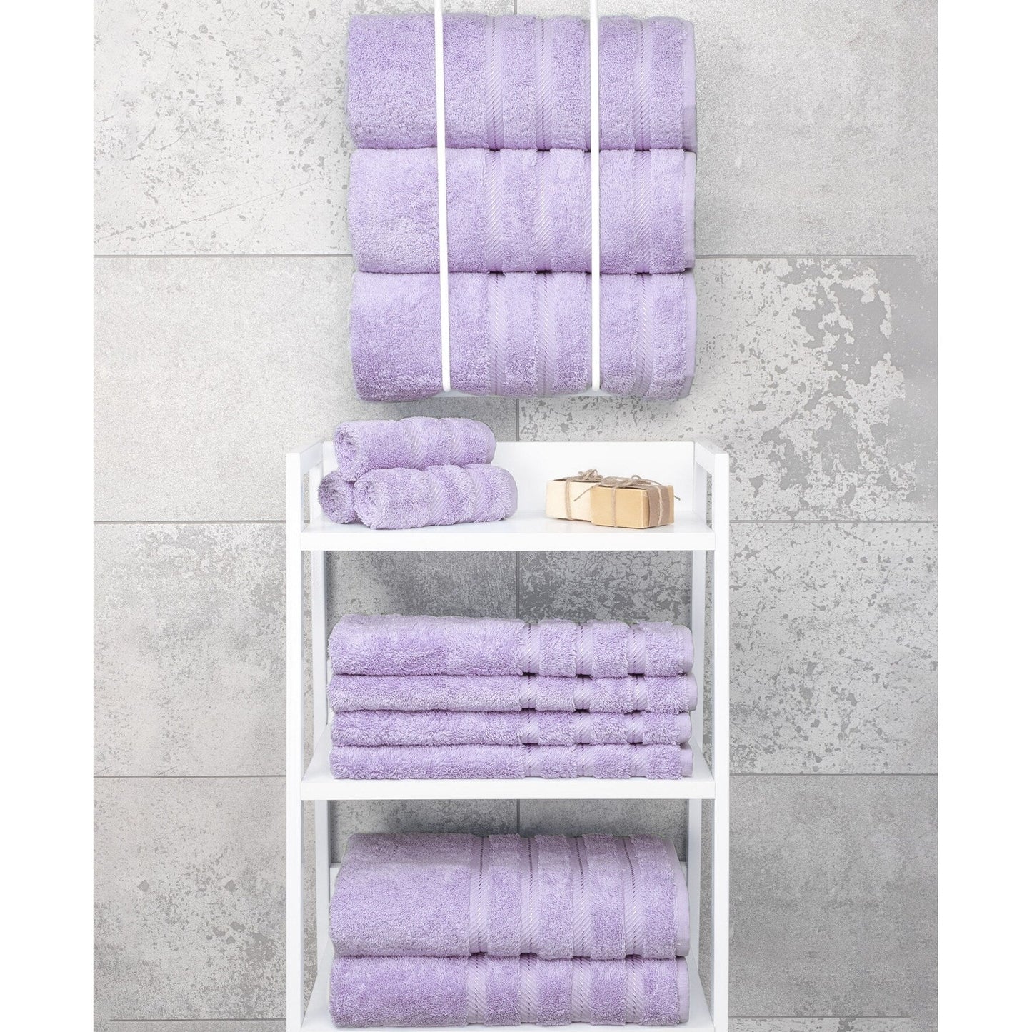 Asciugamani da bagno turchi in lino morbido americano 100% cotone, grandi, confezione da 4, set da bagno di qualità per spa e hotel di lusso