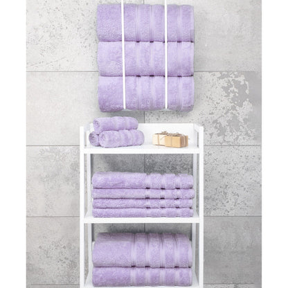 Asciugamani da bagno turchi in lino morbido americano 100% cotone, grandi, confezione da 4, set da bagno di qualità per spa e hotel di lusso