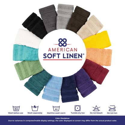 Asciugamani da bagno turchi in lino morbido americano 100% cotone, grandi, confezione da 4, set da bagno di qualità per spa e hotel di lusso