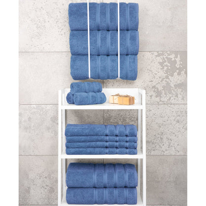 Asciugamani da bagno turchi in lino morbido americano 100% cotone, grandi, confezione da 4, set da bagno di qualità per spa e hotel di lusso