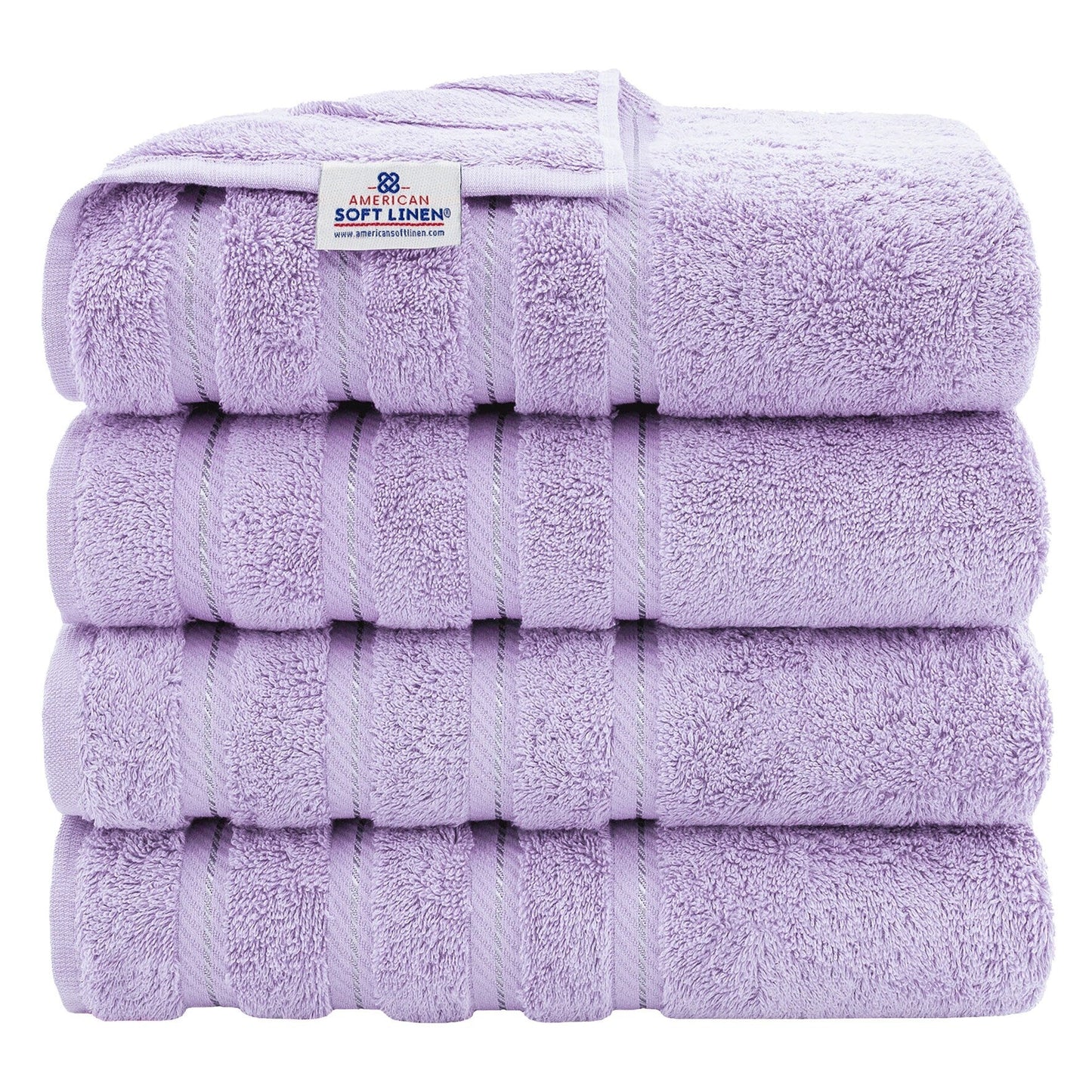 Asciugamani da bagno turchi in lino morbido americano 100% cotone, grandi, confezione da 4, set da bagno di qualità per spa e hotel di lusso