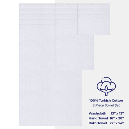 Set di asciugamani da bagno da 3 pezzi, 100% cotone, asciugamani da bagno turco di lusso, asciugamani per il viso extra large, set in saldo
