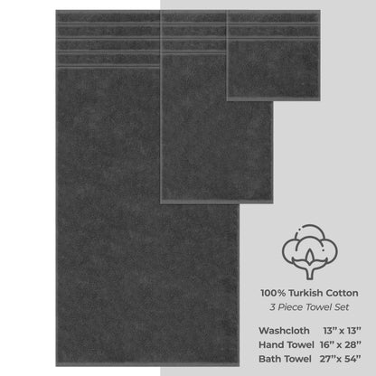 Set di asciugamani da bagno da 3 pezzi, 100% cotone, asciugamani da bagno turco di lusso, asciugamani per il viso extra large, set in saldo