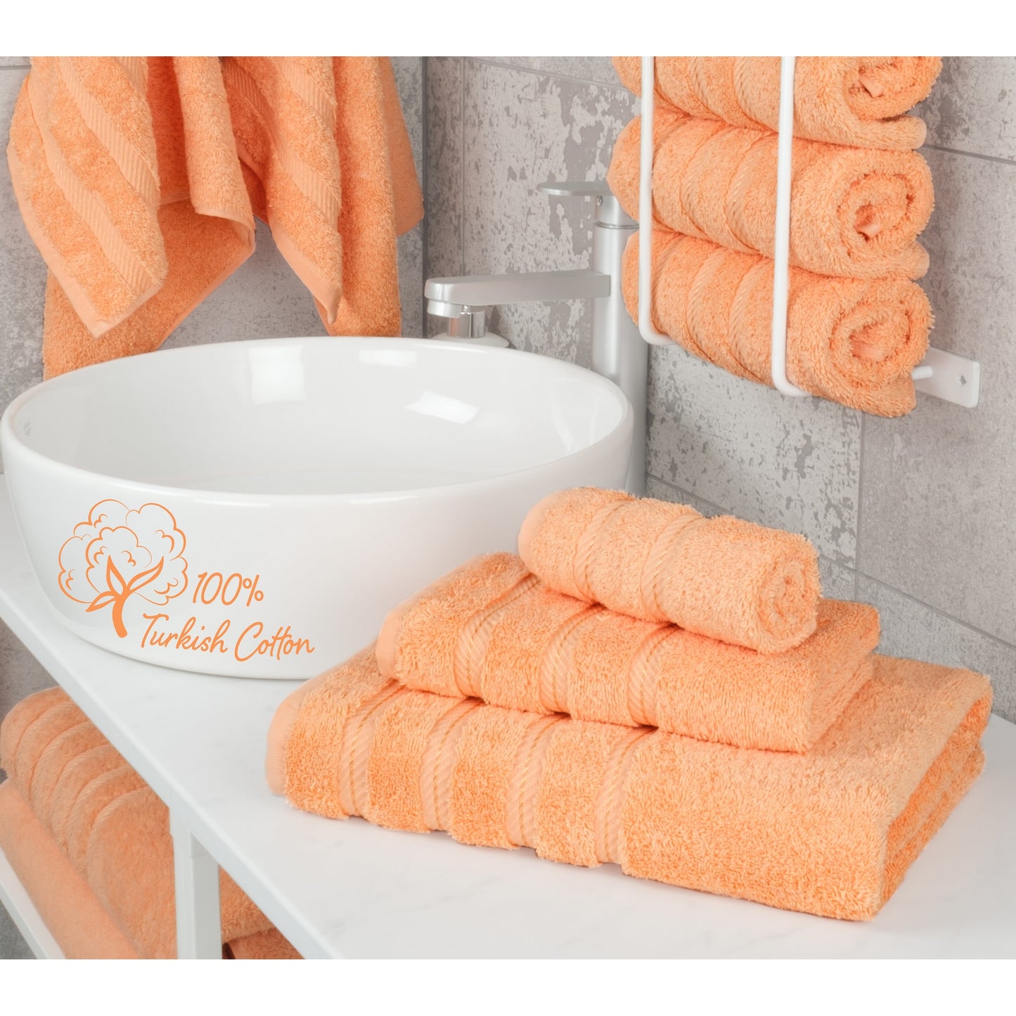 Set di asciugamani da bagno da 3 pezzi, 100% cotone, asciugamani da bagno turco di lusso, asciugamani per il viso extra large, set in saldo