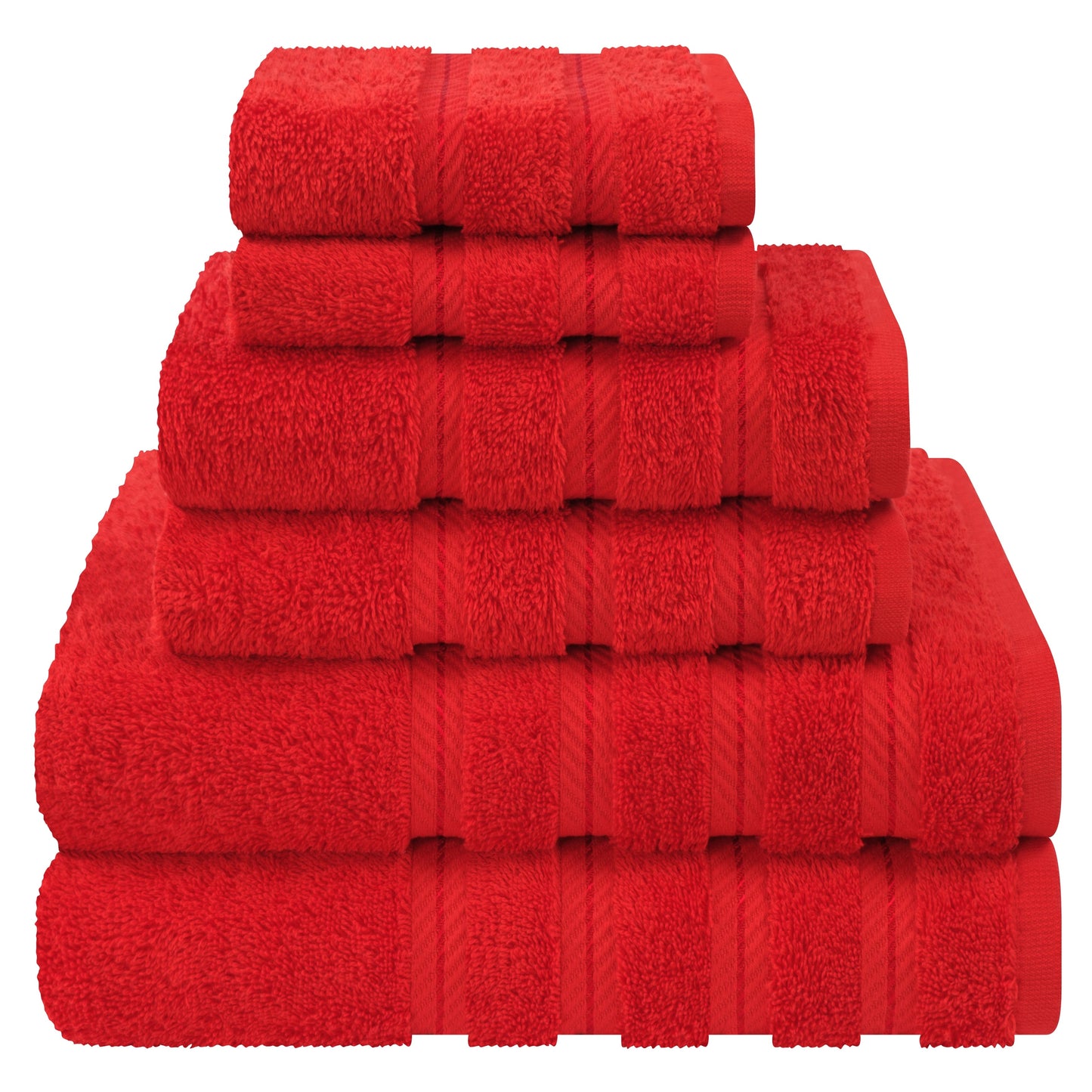 Set di asciugamani di lusso in morbido lino americano da 6 pezzi, 2 asciugamani da bagno, 2 asciugamani per le mani, 2 salviette, asciugamani turchi in cotone 100% per il bagno