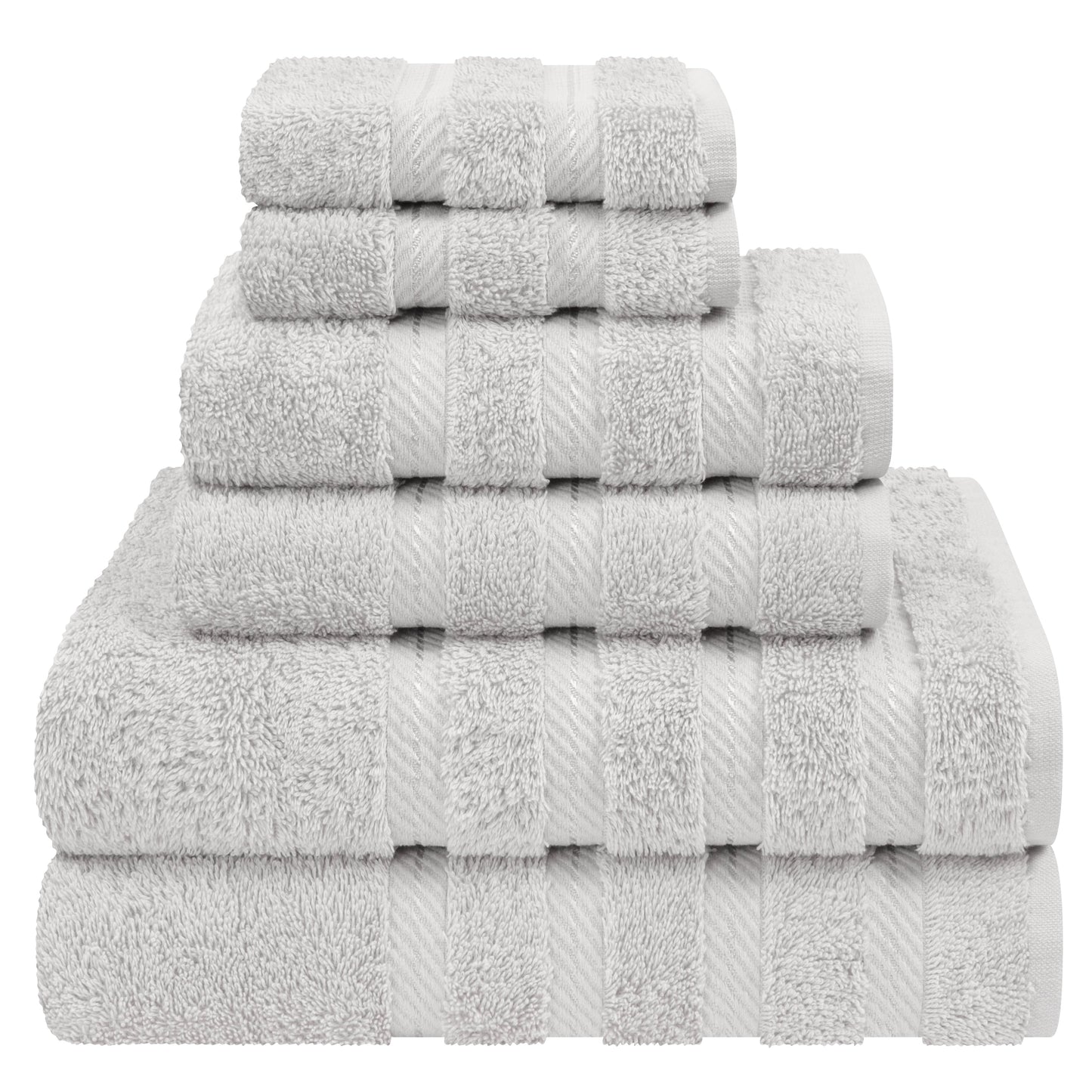 Set di asciugamani di lusso in morbido lino americano da 6 pezzi, 2 asciugamani da bagno, 2 asciugamani per le mani, 2 salviette, asciugamani turchi in cotone 100% per il bagno