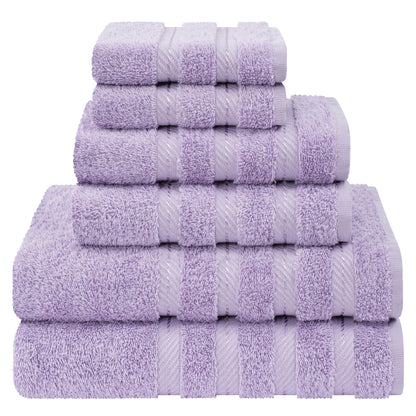 Set di asciugamani di lusso in morbido lino americano da 6 pezzi, 2 asciugamani da bagno, 2 asciugamani per le mani, 2 salviette, asciugamani turchi in cotone 100% per il bagno