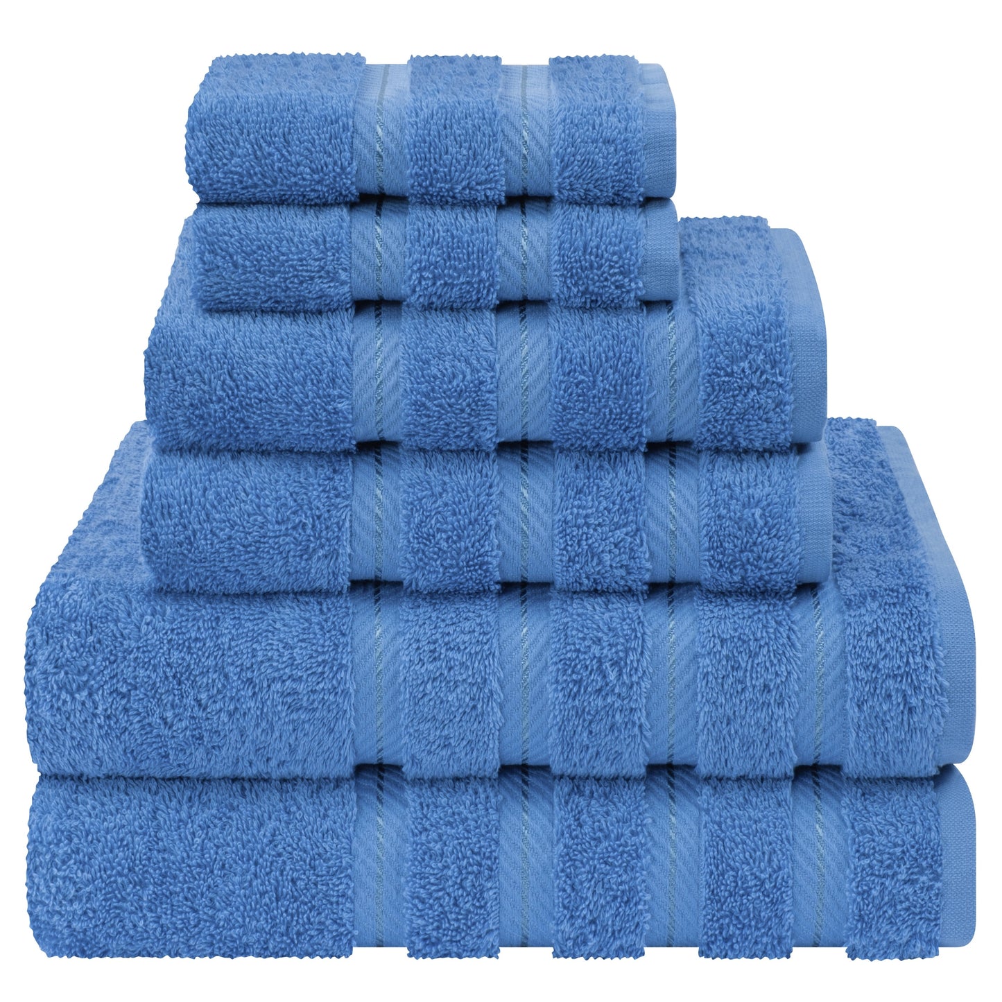 Set di asciugamani di lusso in morbido lino americano da 6 pezzi, 2 asciugamani da bagno, 2 asciugamani per le mani, 2 salviette, asciugamani turchi in cotone 100% per il bagno