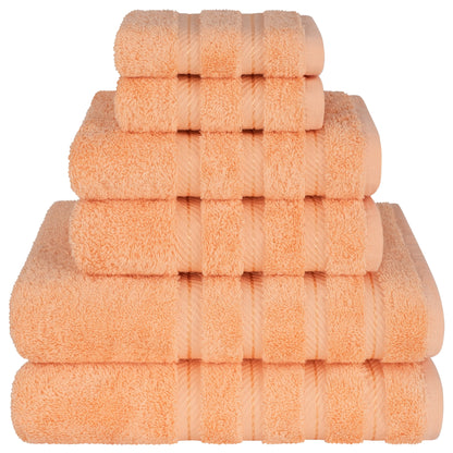 Set di asciugamani di lusso in morbido lino americano da 6 pezzi, 2 asciugamani da bagno, 2 asciugamani per le mani, 2 salviette, asciugamani turchi in cotone 100% per il bagno