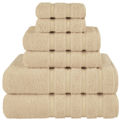 Set di asciugamani di lusso in morbido lino americano da 6 pezzi, 2 asciugamani da bagno, 2 asciugamani per le mani, 2 salviette, asciugamani turchi in cotone 100% per il bagno