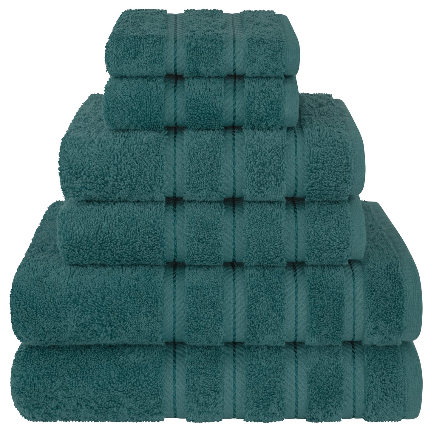 Set di asciugamani di lusso in morbido lino americano da 6 pezzi, 2 asciugamani da bagno, 2 asciugamani per le mani, 2 salviette, asciugamani turchi in cotone 100% per il bagno