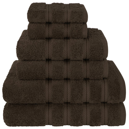 Set di asciugamani di lusso in morbido lino americano da 6 pezzi, 2 asciugamani da bagno, 2 asciugamani per le mani, 2 salviette, asciugamani turchi in cotone 100% per il bagno