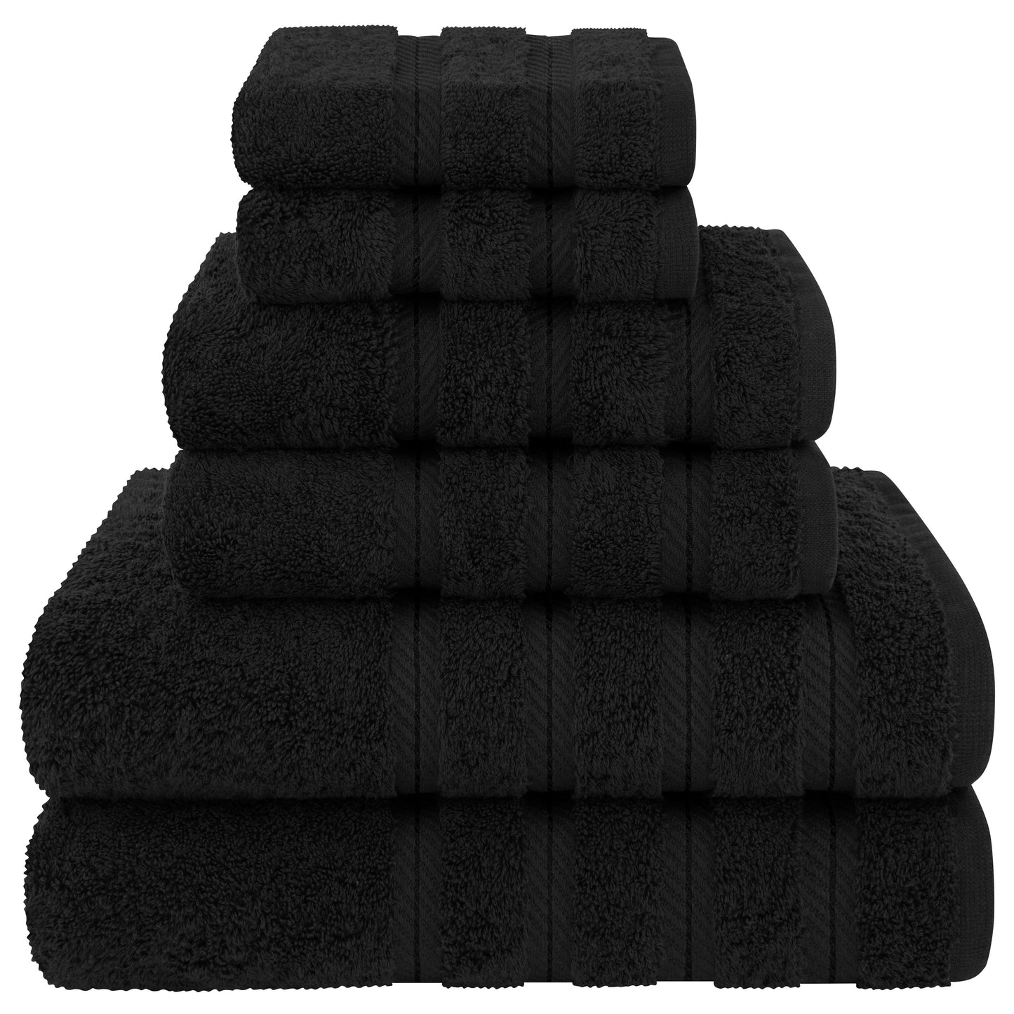 Set di asciugamani di lusso in morbido lino americano da 6 pezzi, 2 asciugamani da bagno, 2 asciugamani per le mani, 2 salviette, asciugamani turchi in cotone 100% per il bagno