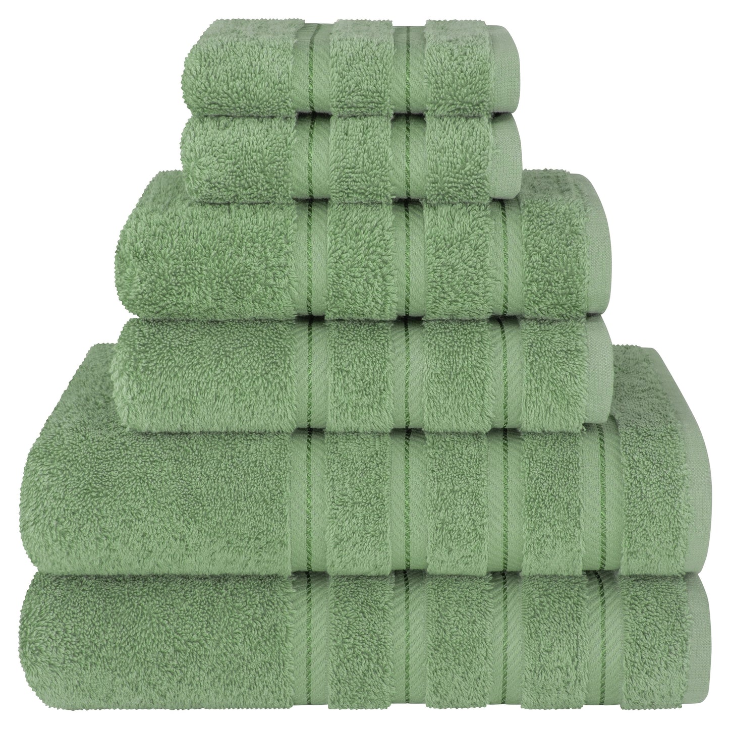 Set di asciugamani di lusso in morbido lino americano da 6 pezzi, 2 asciugamani da bagno, 2 asciugamani per le mani, 2 salviette, asciugamani turchi in cotone 100% per il bagno