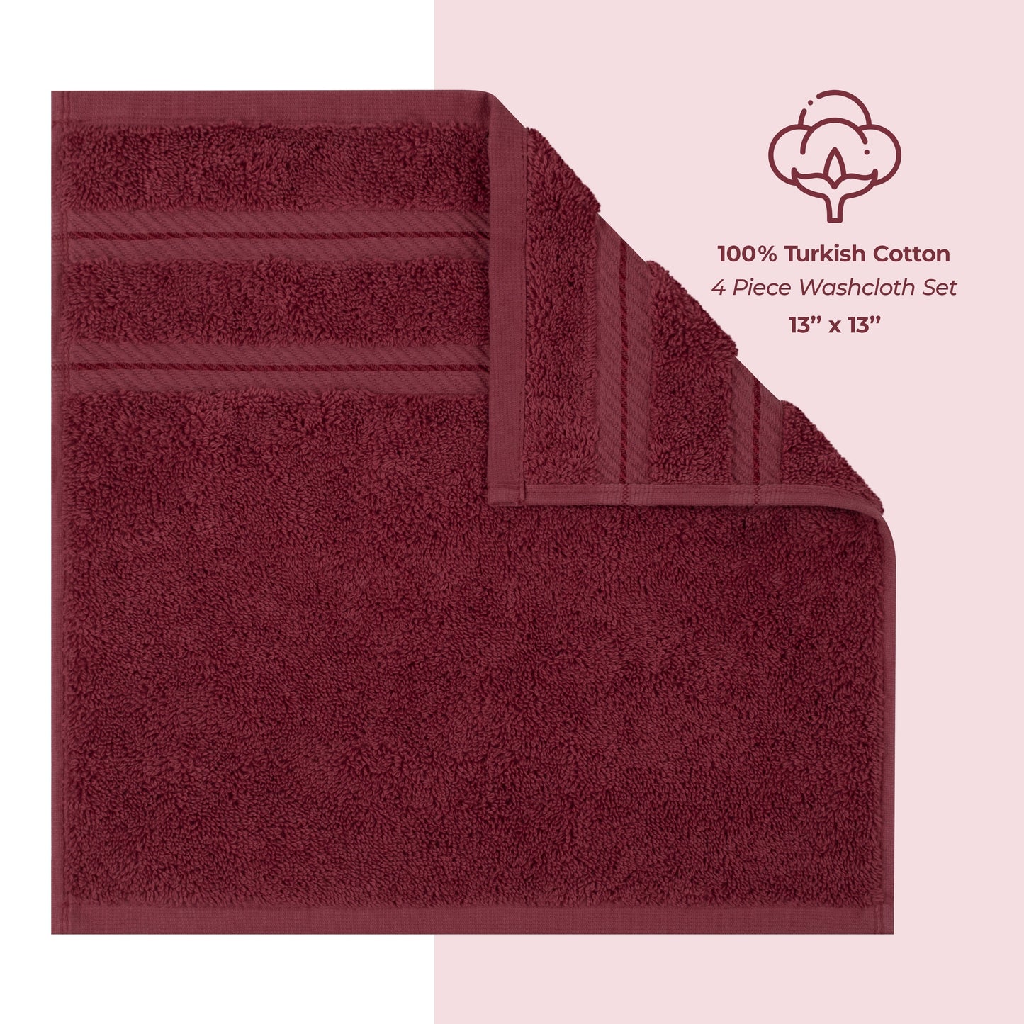 Set di 4 asciugamani American Soft Linen Premium 100% cotone