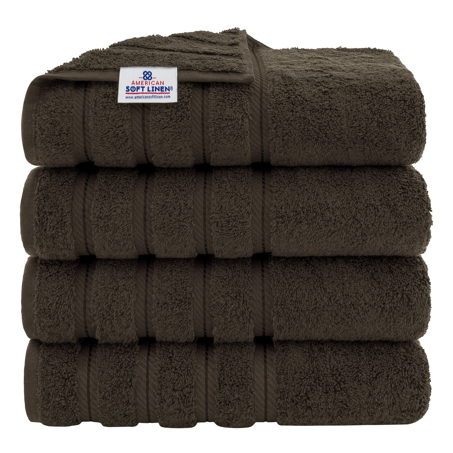Asciugamani da bagno turchi in lino morbido americano 100% cotone, grandi, confezione da 4, set da bagno di qualità per spa e hotel di lusso