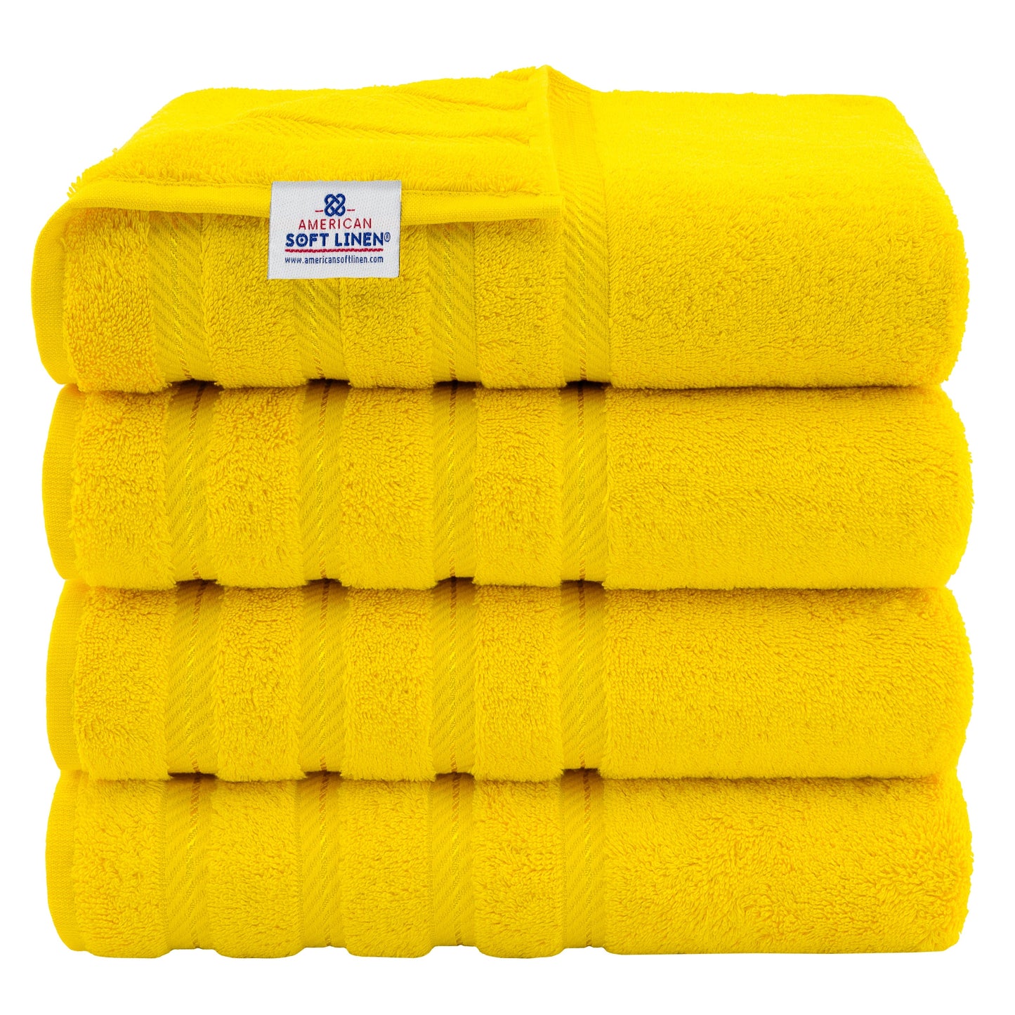 Asciugamani da bagno turchi in lino morbido americano 100% cotone, grandi, confezione da 4, set da bagno di qualità per spa e hotel di lusso