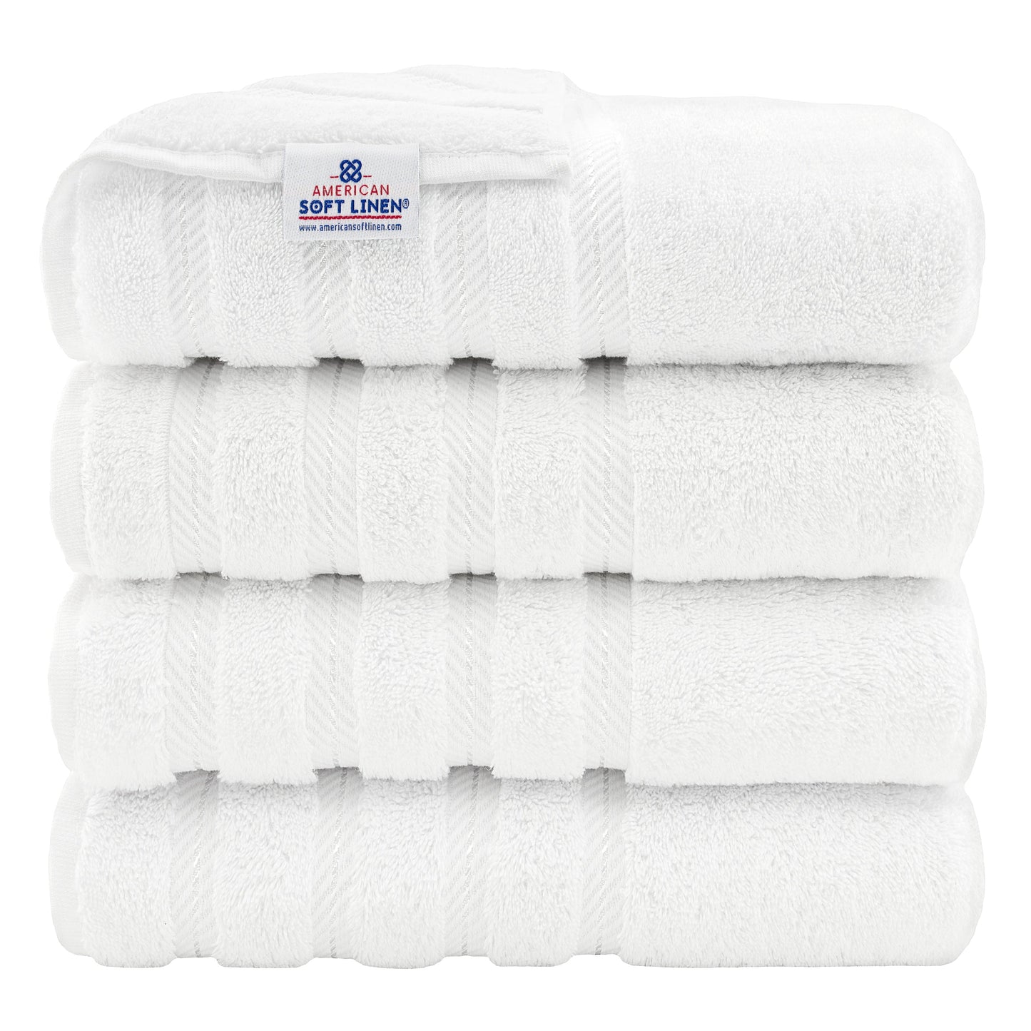 Asciugamani da bagno turchi in lino morbido americano 100% cotone, grandi, confezione da 4, set da bagno di qualità per spa e hotel di lusso